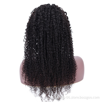 Wholesale European Virgin Hair Women Curly Wig Cuticle Aligned Full Swiss Lace Front Closure Indian Human Hair Kinky Curly Wig